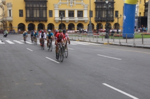 Lima -Radrennen in der historischen Altstadt