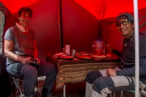 Inka Trail - schmackhaftes Essen im Zelt