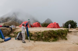 Inka Trail - Camp auf der Berghöhe